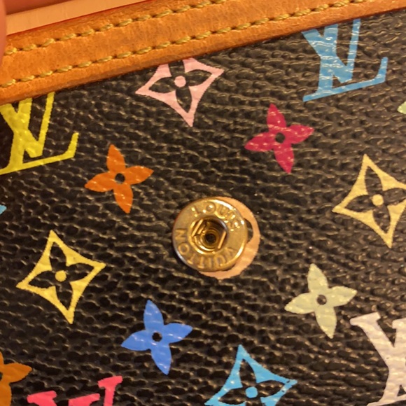 VINTAGE LV MURAKAMI BLACK CARD HOLDER - Picture 8 of 10